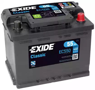Стартерная аккумуляторная батарея EXIDE EC550